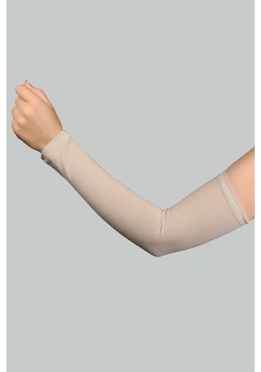 Altobeh Pratik Tesettür Kolluk Penye Kadın Namaz Kolluğu Düz - Kum Beji