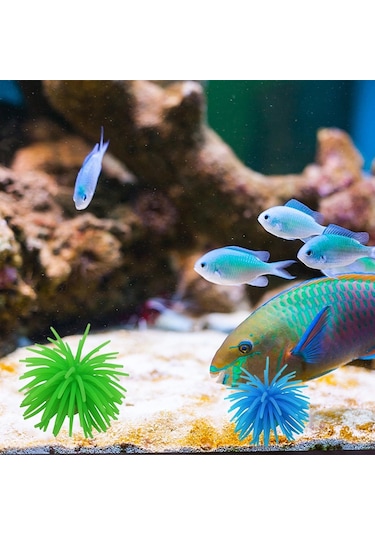 Sones Akvaryum Makaleleri Dekorasyon Tpr Simülasyon Deniz Kestanesi Topu Mercan, Boyut: L, Çap: 13cm