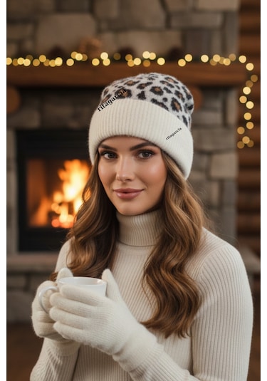 Ritagarcia Premium Soft Leopar Bere Ekru Leopar