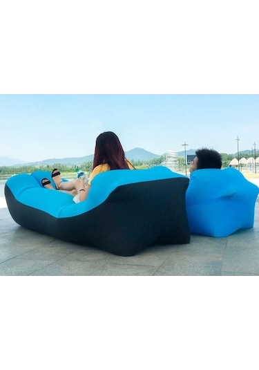 Novahub Şişme Koltuk, Baş Destekli Tek Kişilik Hava Yatağı Kamp Ve Açık Hava Etkinlikleri İçin Taşınabilir Kırmızı Kırmızı