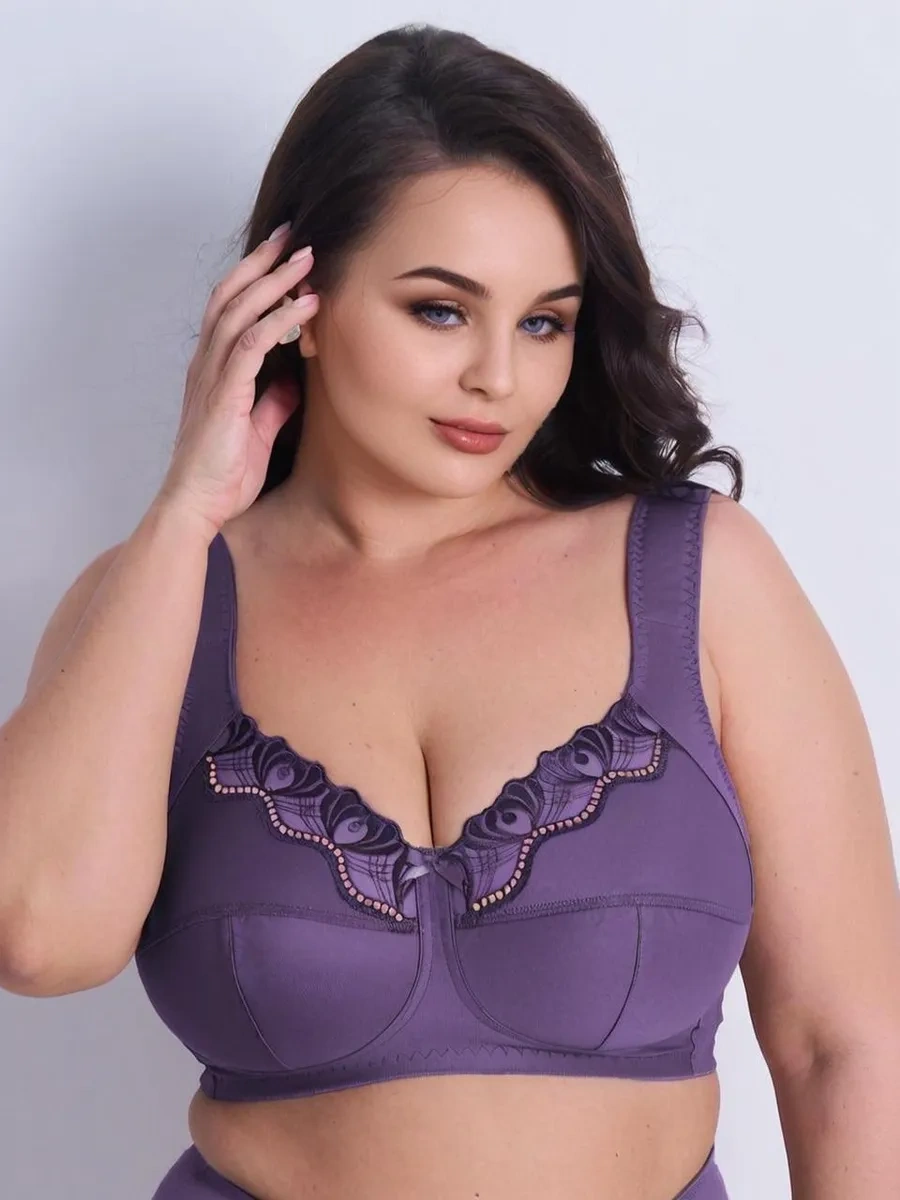 Lavandına Desteksiz Sütyen, Büyük Bedenler 449247245 Violet