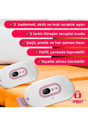 Upway Şarjlı Titreşimli Sıcak Terapi Kemeri