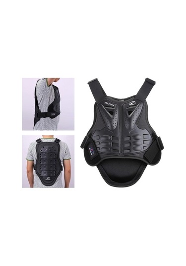 Trendooze Suntek Dirtbike Siyah M Için Motosiklet Koruma Yelek Omurga Df