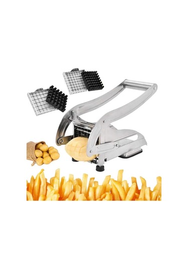 Elya&co El İle Kullanılabilir Patates Kızartması İçin Sebze Kesme Aparatı 264622815 Gri