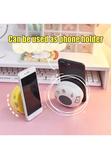 Neevoyu Sarı Minik Su Geçirmez Bluetooth Hoparlör - Sıçrama Dayanıklı, Şeffaf Süngerli, Kolay Kontrol, 3 Saat Çalma Süresi, Hediye Sticker