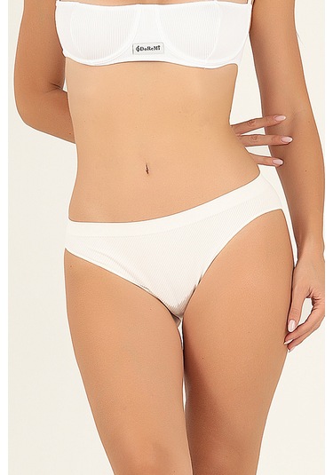 Doremi Seamless Normal Bel Kadın Slip Ekru-l-xl Çok Renkli