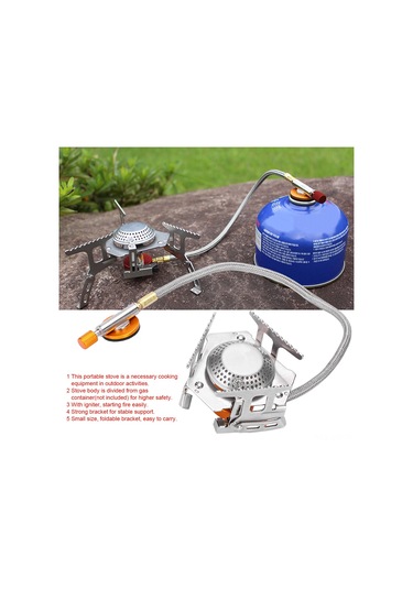 Geeroyoo 3500w Çift Kanal Hava Ön Isıtma Teknolojili, Taşınabilir, Fırlatıcı Ve Katlanabilir Braketli Dışarıda Kullanıma Uygun Ayırılmış Gaz Çalıştırmalı Ocak Diğer