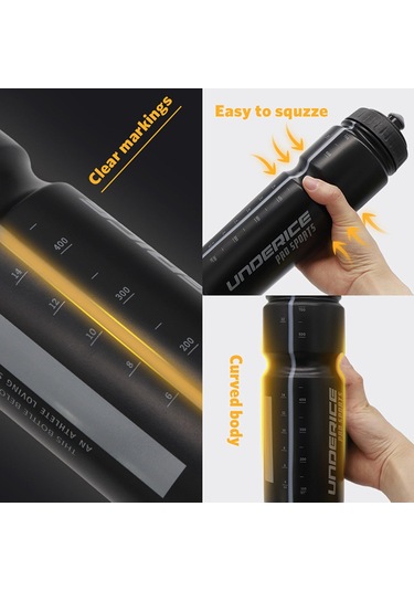 Suntek Spor Su Şişesi Taşınabilir Tekrar Siyah Siyah