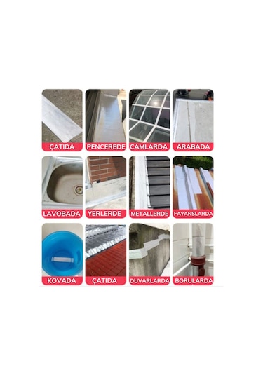 Süper Güçlü Su Sızdırmaz Çamur Bant Tamir Çatlak Bandı 12 Adet