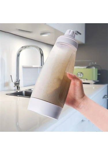 Krep Hamuru Şişe Karıştırıcısı Karıştırma Topu İle Donatılmıştır Beyaz