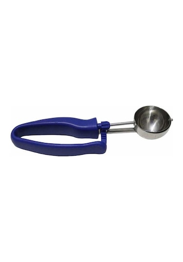 Dondurma Kaşığı Paslanmaz Çelik Servis Kaşığı Sunum Kaşığı 40 Mm Mavi-gümüş