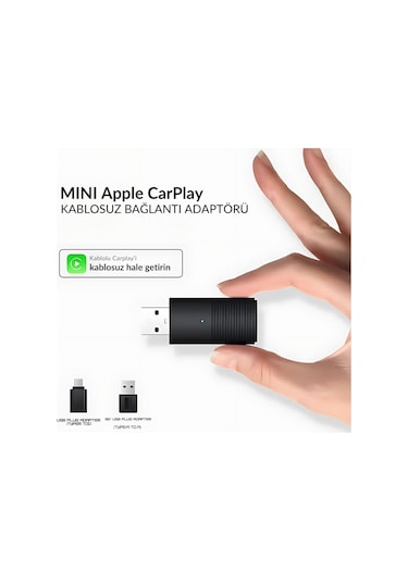 Araç İçi iOS Uyumlu Wireless Mini Carplay Adaptör Çevirici