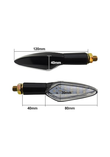 Techmaster Zxd-69 12V Su Geçirmez Motosiklet Led Çakarlı Sinyal Lambası