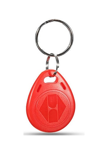 Manyetik Anahtarlık Rfid Keyfob Göstergeç Tag Kırmızı - 100 Adet