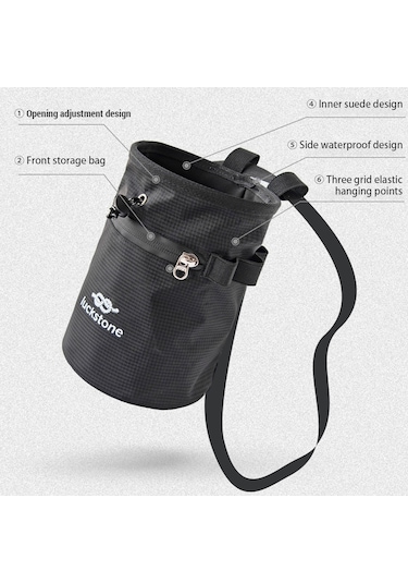 Luckstone-bouldering Halter Için Fırçalı Magnezyum Tozu Saklama-kırmızı Kızıl