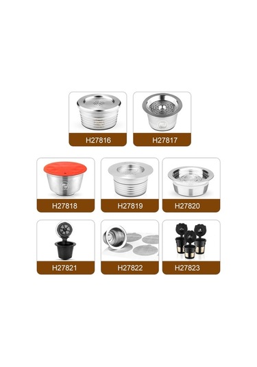 Bloomnest Dolce Gusto Uyumlu Tekrar Doldurulabilir Paslanmaz Çelik Süt Köpüğü Kapsülü Gümüş