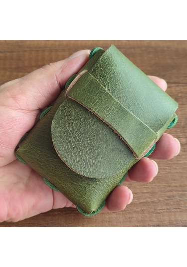 Sumerian Leather Craft  Deri Sigara Kılıfı Yeşil