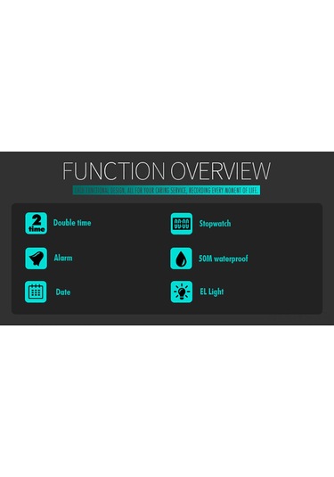 Yunboo Skmeı Erkek Spor Saati, 5atm Su Geçirmez, Çift Zaman, Kronometre, Alarm Ve Işık Özellikli, Koyu Kasa Mavi Işaretçi Çok Renkli