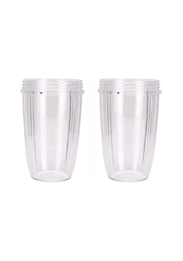 Hfambition Nutribullet İçin 2 Adet Yüksek Kaliteli Değiştirme Bardak 600/900w Uyumlu - Yıkama Makinesine Uygun, Sızıntısız Kapaklı Plastik Kupa