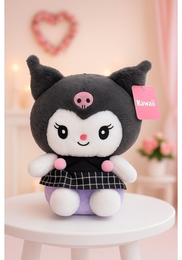 Kuromi Peluş Oyuncak 22cm Siyah Renk Etekli Kuromi Oyuncak
