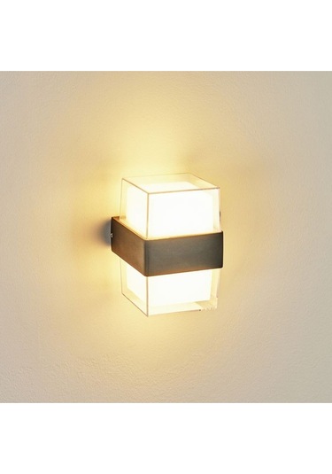 Waembro 10 Watt Gün Işığı Led Armatür, Bahçe, Balkon, Banyo, Villa Dış Cephe, Kapı Giriş Armatürü Siyah