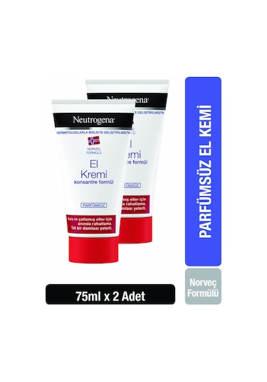 Neutrogena Norveç Parfümsüz El Kremi 2 x 75 ML
