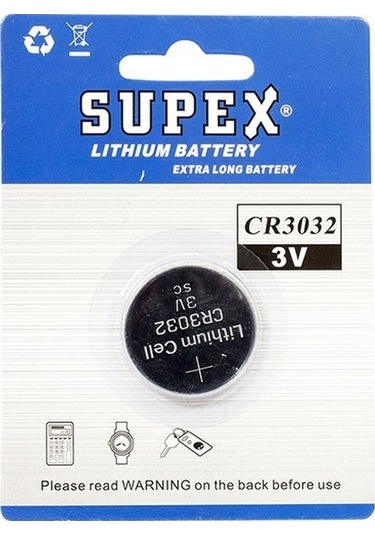Supex Cr3032 3 Volt Lityum Pil Tekli