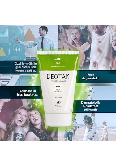 Deotak Krem Deodorant 35ml Plus Çay Ağaçı Yağı 4 Lü Set