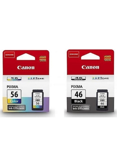 Canon Pg 46/Cl 56 E404/E414/E464/E484 Siyah Renkli Kartuş