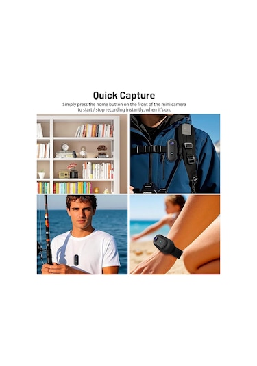 Mini Wıfı Aksiyon Kamerası 1080p Taşınabilir Vücut Kamerası Giyilebilir Video Kaydedici Ipx7 Su Geçirmez