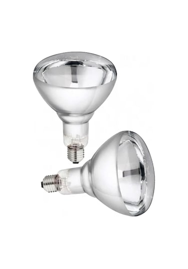 2 Adet 250w Infrared Isıtıcı Lamba -beyaz