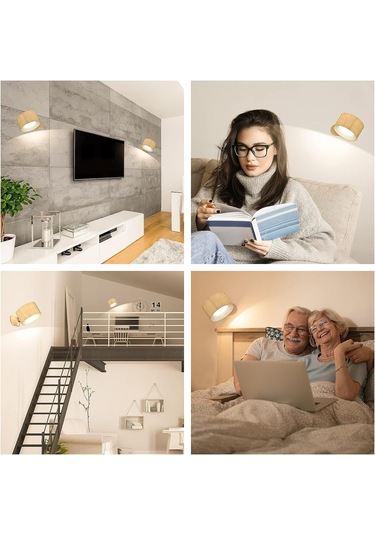 Gajeena Usb Şarjlı Dokunmatik Led Gece Lambası, 360 Derece Dönebilir, 3 Renk Seçeneği, Taşınabilir Manyetik Aydınlatma Diğer