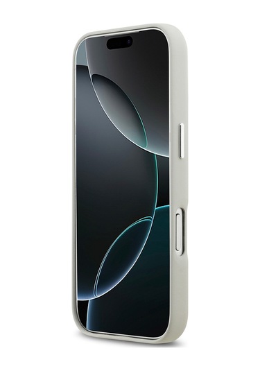 İphone 17 Pro Uyumlu Kılıf Bmw Lisanslı M-safe Özellikli Metal Logolu Tam Kaplama Deri Kapak Gri Gri