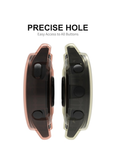 Garmin Forerunner 965 Enkay Hat-prince Şeffaf Tpu Çerçeve Düşmeye Karşı Koruma Kılıfı Mor İçin