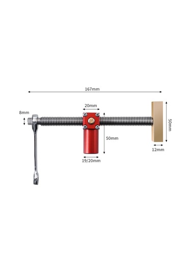 Maiyame Ahşap İşleri Masa Somunu 19mm - Hızlı Kilitleme, Hassas Konumlandırma, 0-120mm Sıkma Aralığı - Profesyonel Ahşaplama Aracı