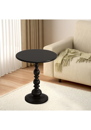 Suntek Magideal Kanepe Masası 52cm Yükseklik Dekor Siyah Küçük Siyah