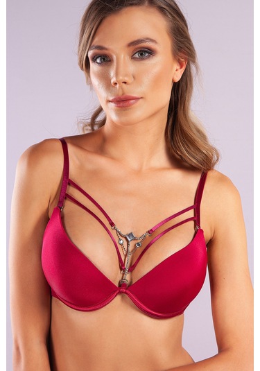 Golshan Gorbus Foam Cup Push Up Bra, Şarap Renk Konforlu Ve Şık Sütyen Çok renkli