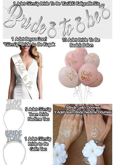 Bride To Be Partisi Seti Team Bride Bekarlığa Veda Konsept