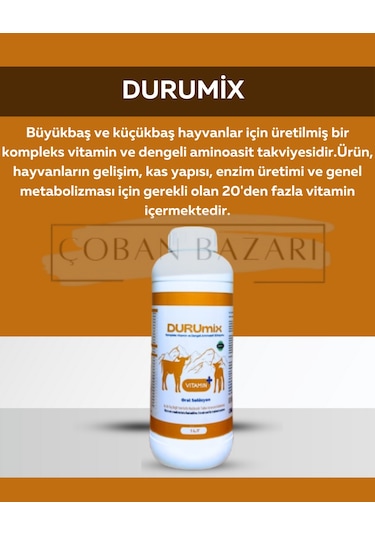 Durumix Hayvan Sağlığına B1, B2, B6, B12 Desteği