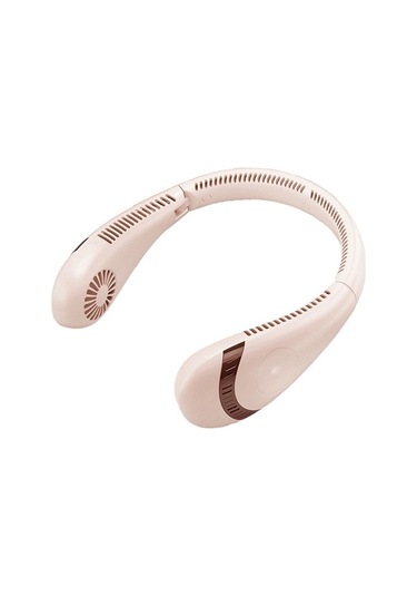 Yeni 5000mah Asılı Boyun Fanı Tembel Taşınabilir Şarj Asılı Boyun Fanı 5433 Pembe