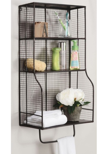 Metal Havluluk Banyo & Mutfak Duvar Rafı Wd-218 Siyah