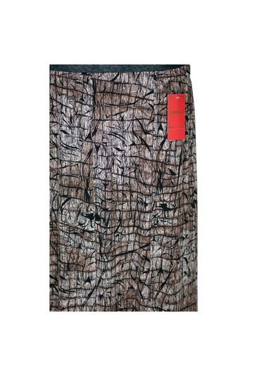 Hesna Kadın Betül 8 Parça Lastikli Astarsız Taş Beji Etek Desen 46 Siyah