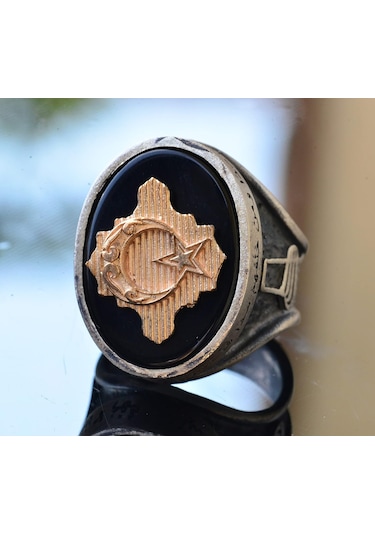 Yıldız Ve Hilal Yüzüğü, Malcolm X Yüzüğü, Sterlin Gümüş İslami Erkek Yüzüğü Gümüş