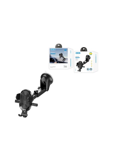 Go Des Gd-hd353 360 Derece Dönebilen Vakumlu Tasarım Araç İçi Telefon Tutucu Siyah Siyah
