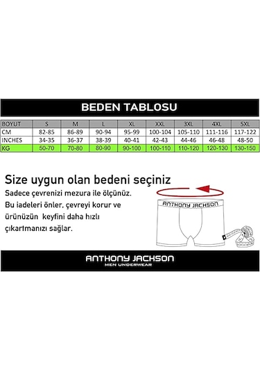 Anthony Jackson Likralı Premium Erkek Boxer Thomas 6'lı