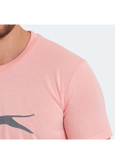 Slazenger SECTOR I Erkek Baskılı Somon Tişört