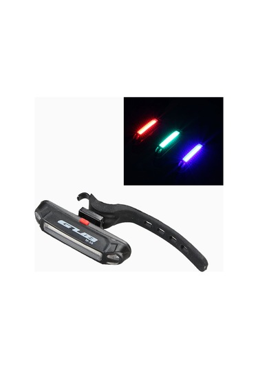 GUB M-38 Bisiklet 3 Renkli LED Arka Uyarı Lambası USB Şarjlı