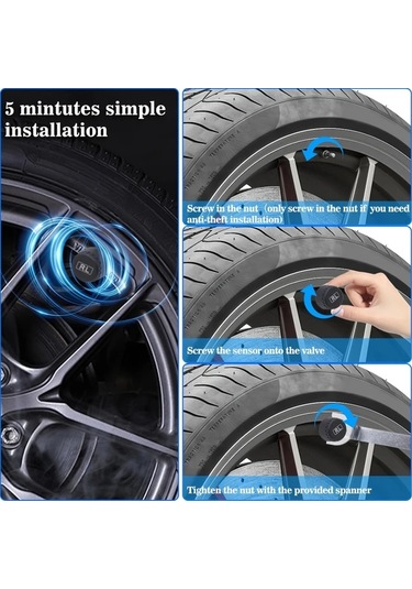 Boatshop1 T15 Tüm Uyumlu Modeller Harici Sensörlü Evrensel Kablosuz Güneş Enerjili Lastik Basınç İzleme Sistemi Tpms Usb Şarj 36v Hassas Algılama