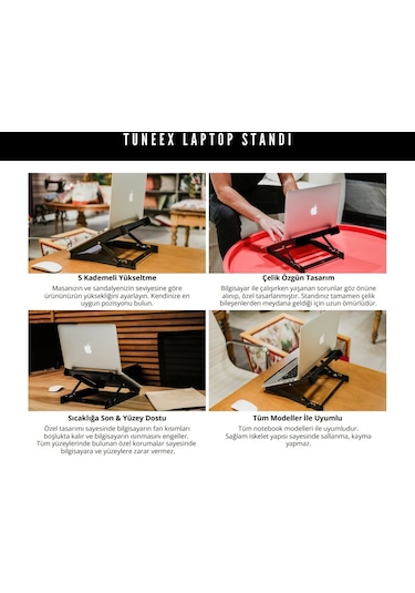 Notebook Laptop  Çelik 5 Kademeli Yükseltici Standı
