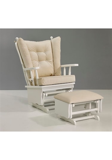 Meltem Kids Sallanır Emzirme Dinlenme Koltuğu Sallanan Sandalye Sallanan Koltuk + Markiz (beyaz-krem (2008))